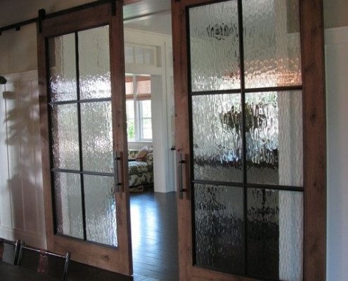 Porta Scorrevole con pannelli in vetro