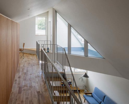 torimachi house citta del messico sotto tetto salotto