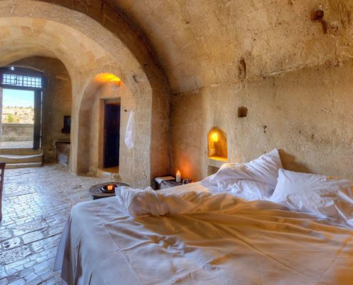 stanza da letto classic in grotta 17 Matera nei Sassi Le Grotte delle Civita 23