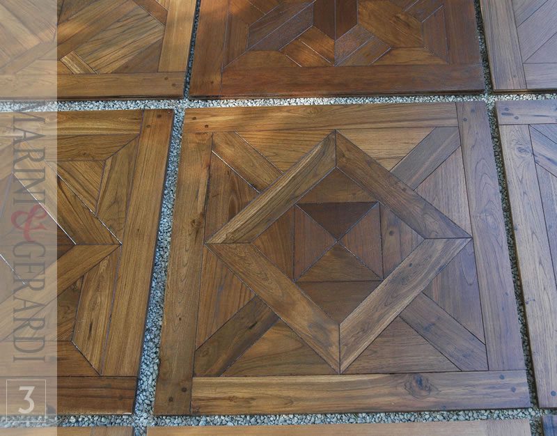 pavimento legno teak formelle disegno 3 by Marini & Gerardi