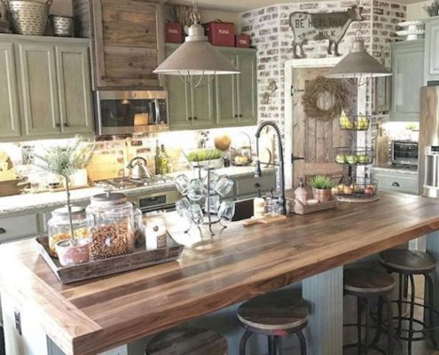 arredo casa agriturismo cucina credenze tavoli luci idee decoro 10