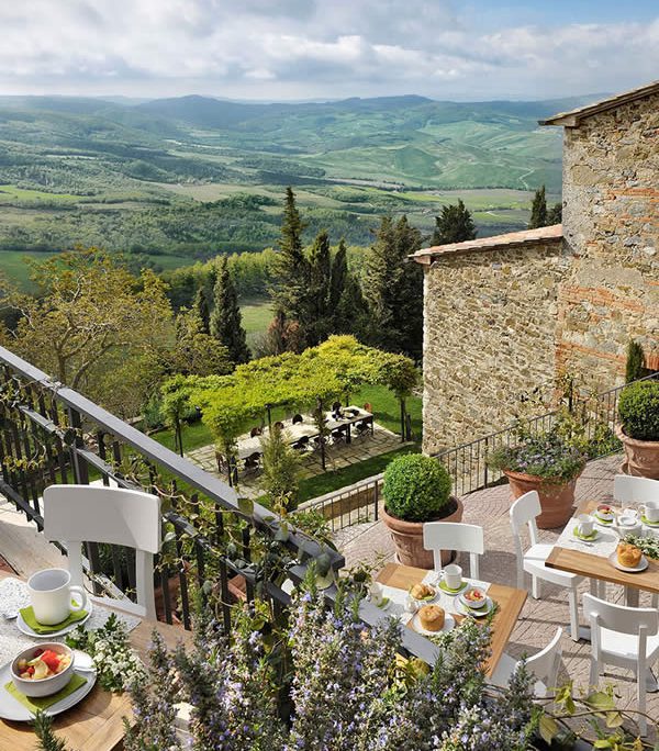 Monteverdi Hotel in Toscana vista giardino